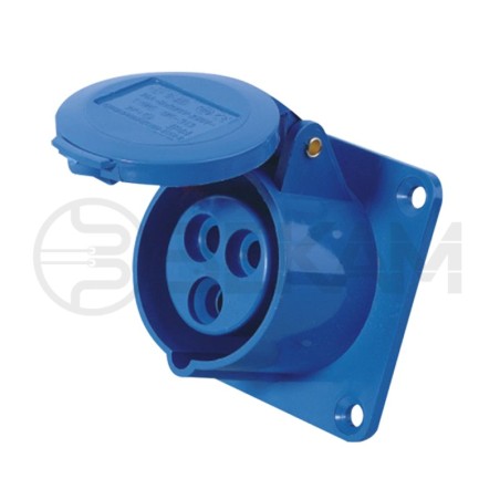 Hembra Embutida 16A Azul - Bekam