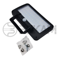 Apliqué solar a muro con sensor 5 watts