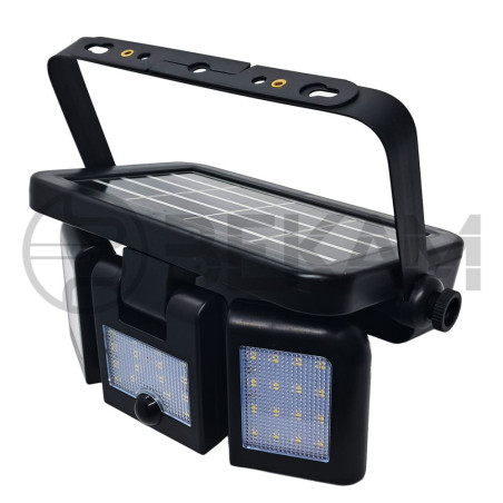 Apliqué solar, 3 focos, con sensor 3.7 watts